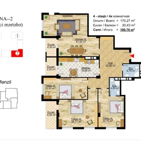 In Baku 191.0 m² apartment is for sale - Image 2