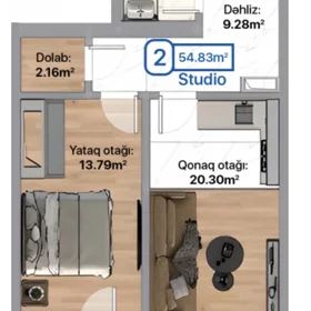 In Khirdalan 55.0 m² apartment is for sale - Image 2