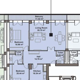 In Baku 139.0 m² apartment is for sale - Image 3