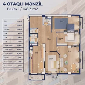In Baku 149.0 m² apartment is for sale - Image 5