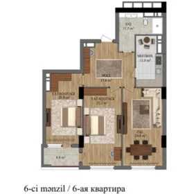 In Baku 110.0 m² apartment is for sale - Image 3