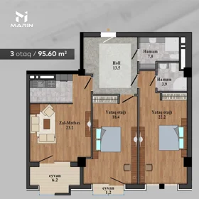 In Baku 96.0 m² apartment is for sale - Image 5