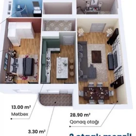 In Baku 90.0 m² apartment is for sale - Image 3