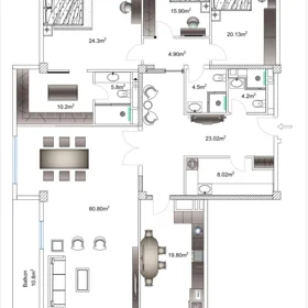 In Baku 240.0 m² apartment is for sale - Image 7